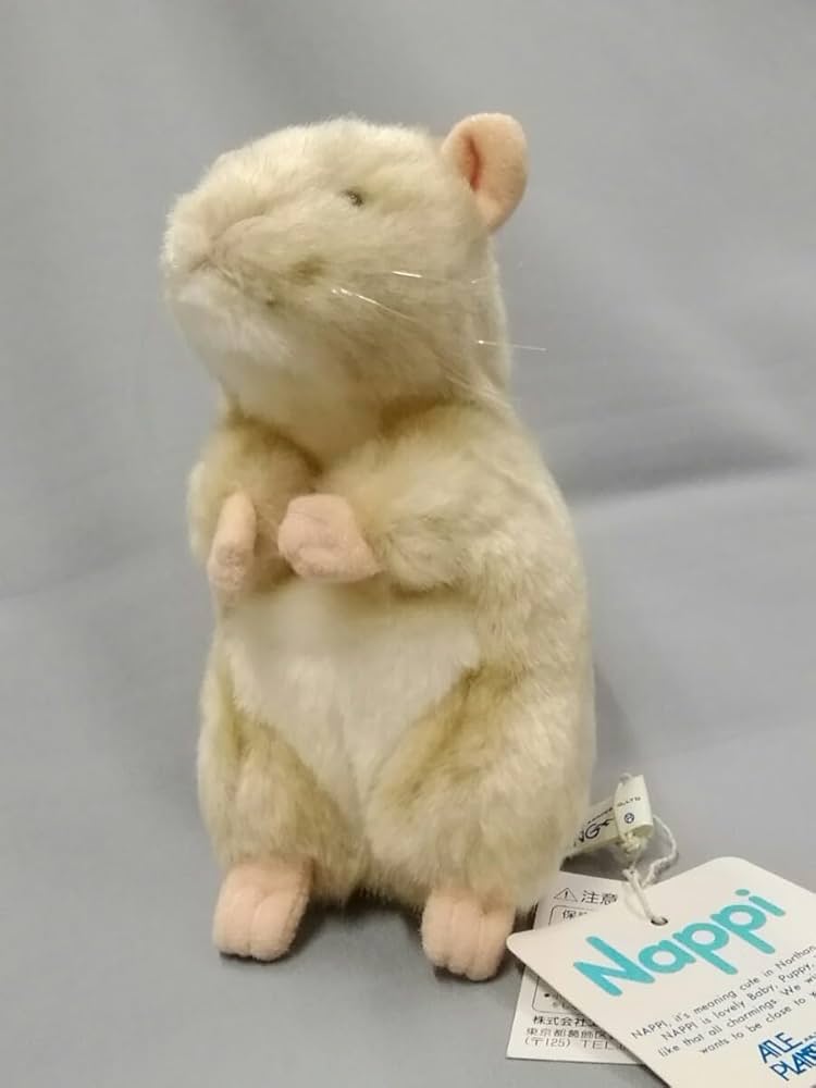 261 ☆はむすたぁのぬいぐるみ（スムース茶色） Amazon.co.jp: タグ付き ぬいぐるみ ハムスター 茶 平成 レトロ